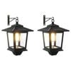 vidaXL Sieninė Lempa with LED Bulb 2 vnt. Juoda 19 x 14 x 25 cm