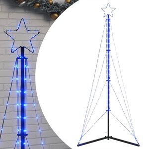 vidaXL LED Kalėdų eglutė 363 LED Mėlyna 182 cm