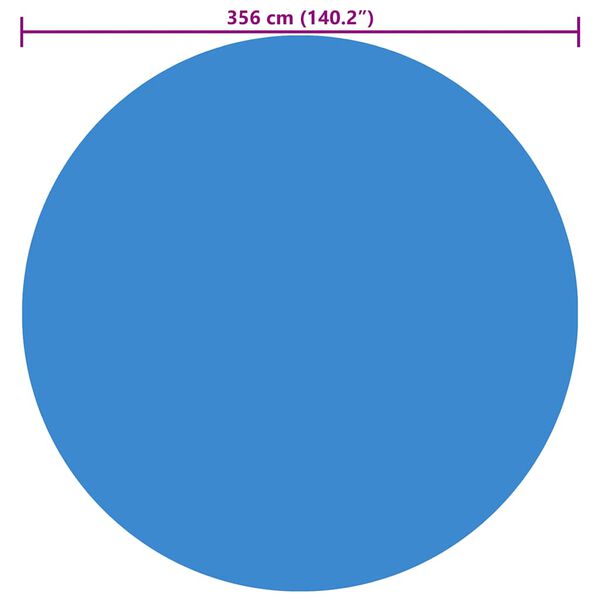 vidaXL Baseino uždangalas, mėlynos spalvos, 356cm, PE