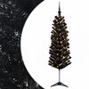 vidaXL Dirbtinė siaura kalėdinė eglutė su žaisliuku 120 cm 150 LED