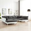 vidaXL Modulinė sofa, baltos spalvos, dirbtinė oda