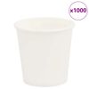 vidaXL Popieriniai kavos puodeliai 1000 vnt 4oz 100ml Baltas