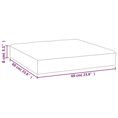 vidaXL Paletės pagalvėlė, rožinė, 60x60x8cm, oksfordo audinys
