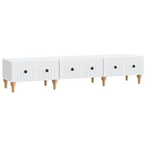 vidaXL Televizoriaus spintelė su stalčių Balta 147 x 34,5 x 30 cm