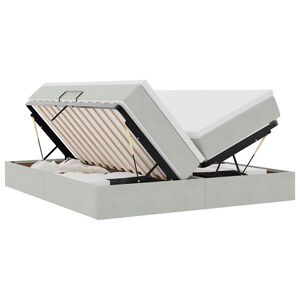 vidaXL Lova su daiktų laikymo vieta ir čiužiniu 180 x 200 cm Aksomas