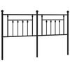 vidaXL Metalinis pakaitinis galvūgalis, juodos spalvos, 160cm