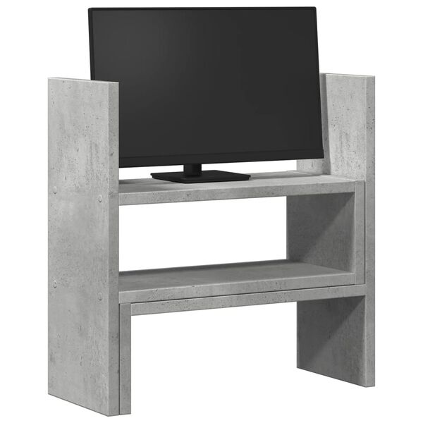 vidaXL Ra&scaron;omojo stalo lentyna, betono, 40x17x41cm, apdirbta mediena