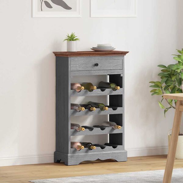 vidaXL Stovas vynui, 55x23x85cm, raudonmedžio medienos masyvas