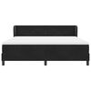 vidaXL Kiemas lova su čiužiniu Juoda 180 x 200 cm Aksomas