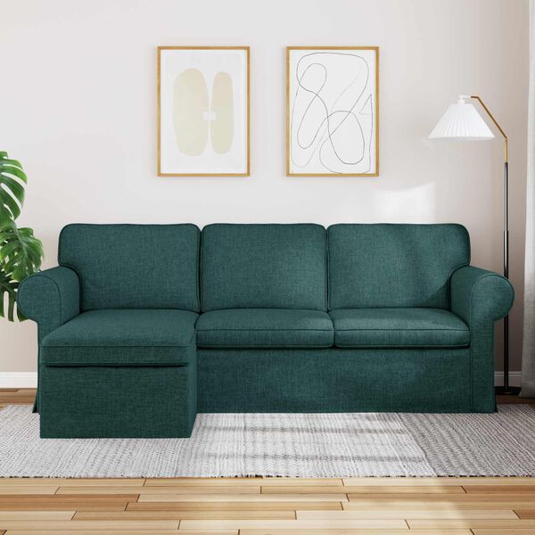 vidaXL Sofa Tamsiai žalia Bendri matmenys: 215 x 138 cm (P X G x A)