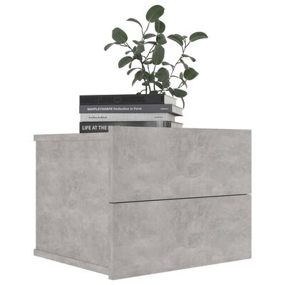 vidaXL Naktinė spintelė, betono pilkos spalvos, 40x30x30cm, MDP
