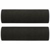 vidaXL Dvivietė sofa su pagalvėlėmis, juodos spalvos, 120cm, audinys