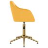 vidaXL Pasukamos valgomojo kėdės, 2vnt., geltonos spalvos, aksomas