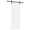 vidaXL Slankios durys 83 x 211 cm Apdirbta mediena Balta ir juoda