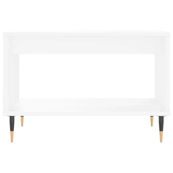 vidaXL Kavos staliukas, baltos spalvos, 60x50x40cm, apdirbta mediena