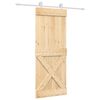 vidaXL Slankios durys Natūrali ir Balta 80 x 210 cm