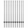 vidaXL Įmontuotas tvoros stulpas 11 vnt. Pilka 160 cm