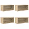 vidaXL CD saugojimo stovas 4 vnt. Sonoma ąžuolas 40 x 17 x 17 cm