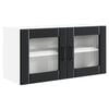 vidaXL Sieninis stiklo spintelė PORTO Juoda 80 x 31 x 40 cm