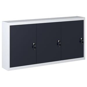 vidaXL Prie sienos montuojama spintelė įrankiams, pilka/juoda, metalas