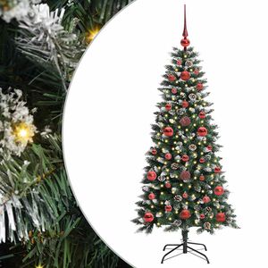vidaXL Dirbtinė Kalėdų eglutė Žalia 120 cm PVC, plastikas ir plienas