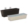 vidaXL Turėklas 2 pcs Juoda 50 x 17 x 17 cm Metalas