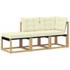 vidaXL 3 vnt. Sekcija sofa vienetai Balta