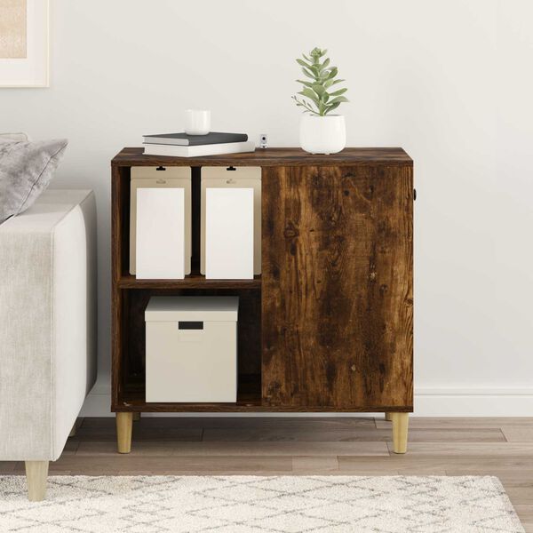 vidaXL Katės namelis Rūkyta ąžuolas 72 x 42.5 x 70 cm Apdirbta mediena