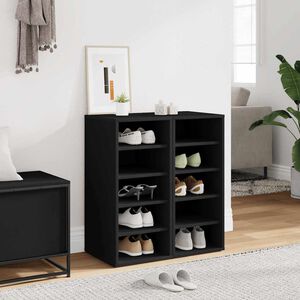 vidaXL Spintelės batams, 2vnt., juodos, 31,5x35x70cm, apdirbta mediena