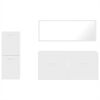 vidaXL Vonios baldų komplektas, 3 dalių, baltas, apdirbta mediena