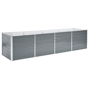 vidaXL Lovelis, pilkas, galvanizuotas plienas, 320x80x77cm