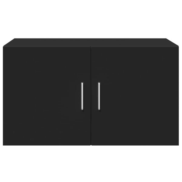 vidaXL Sieninė spintelė, juoda, 70x42,5x40cm, apdirbta mediena