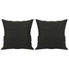 vidaXL Trivietė sofa su pagalvėmis, juoda, 180cm, audinys
