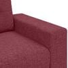 vidaXL Sofa 3 pcs Vėjo raudona 221 x 80 x 80 cm Lino mi&scaron;inio audinys