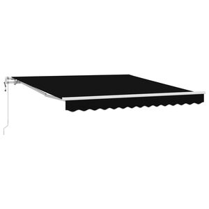 vidaXL I&scaron;traukiama markizė Juoda 300 x 250 cm Audinys ir aliuminis