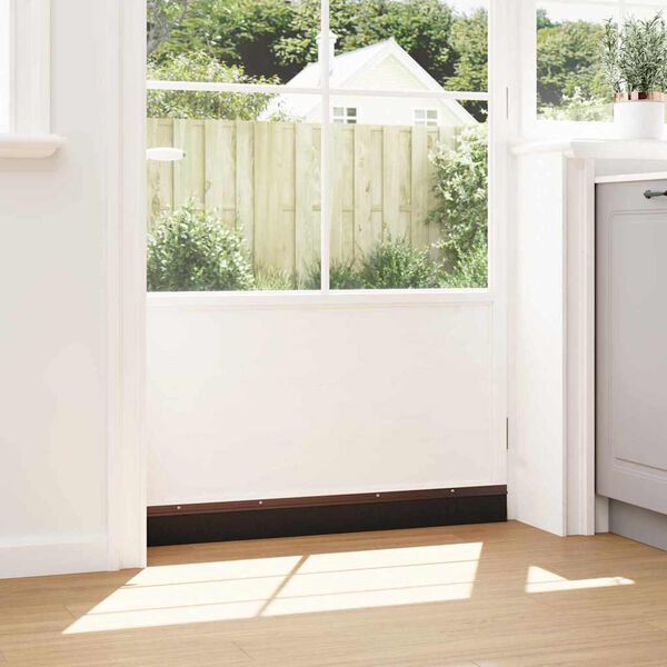 vidaXL Sukabinamų durų šepetėlių sandarikliai 2 pcs Ruda 100 cm