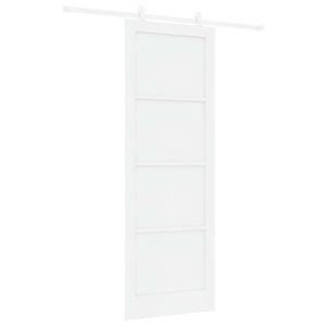 vidaXL Slankios durys Balta 83 x 232 cm Pu&scaron;ies medienos masyvas