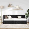 vidaXL Kampinė lovos konstrukcija Juoda 80 x 200 cm Aksomas