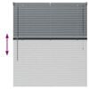 vidaXL Langų žaliuzė su užuolaidomis Tamsiai pilka Aliuminis