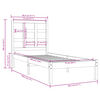 vidaXL Lovos rėmas, 75x190cm, medienos masyvas, vienvietis