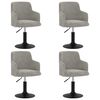 vidaXL Pasukamos valgomojo kėdės, 4vnt., &scaron;viesiai pilkos, aksomas