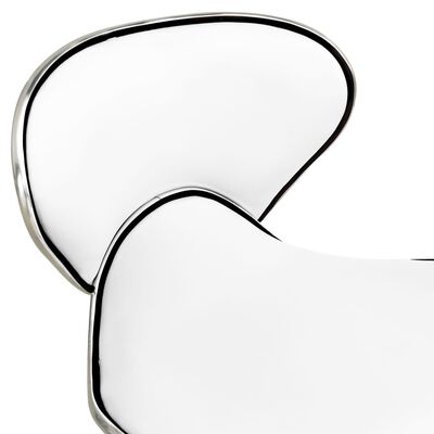 vidaXL Biuro kėdė, baltos spalvos, dirbtinė oda (323673)