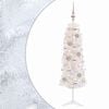vidaXL Dirbtinė siaura kalėdinė eglutė su žaisliuku 150 cm 150 LED