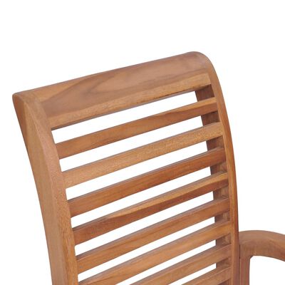 vidaXL Valgomojo kėdės su smėlio spalvos pagalvėlėmis, 8vnt., tikmedis