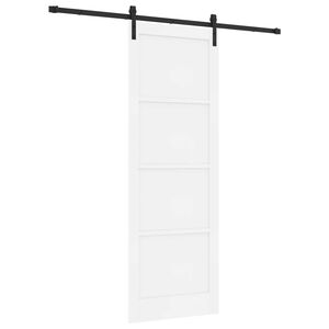 vidaXL Slankios durys Balta 83 x 232 cm Pu&scaron;ies medienos masyvas