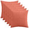 vidaXL Pagalvėlės užvalkalas 6 pcs ALMELO Raudona oranžinė 45 x 45 cm