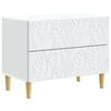 vidaXL Naktinis staliukas Balta 62 x 34,5 x 48 cm Apdirbta mediena