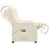 vidaXL Atsistojantis masažinis krėslas, kreminis, dirbtinė oda