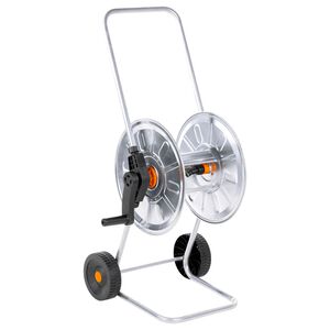 vidaXL Žarnos ritės vežimėlis 50 m 1/2" arba 35 m 3/4" žarnai, plienas