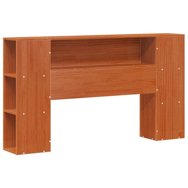 vidaXL Lovos rėmas su saugykla su galvūgalio Va&scaron;ko ruda 140 x 190 cm